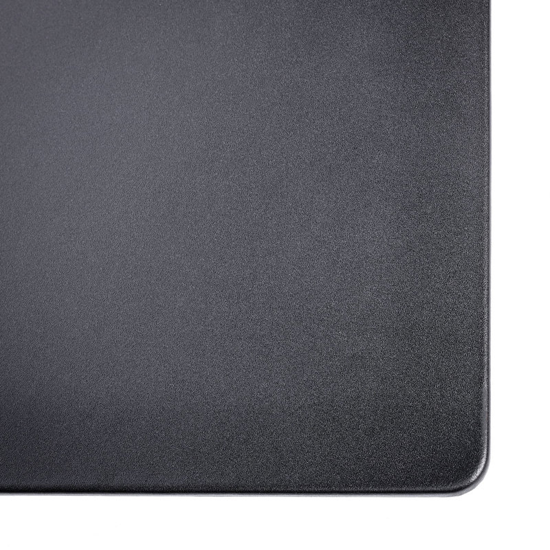 Tapis de bureau en cuir sans rail Bramfield, Noir