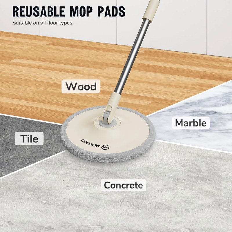 Ensemble de vadrouille et seau électrique pour plancher MOOSoo