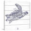 « blue turtle », reproduction d’art sur bois blanc-21676226