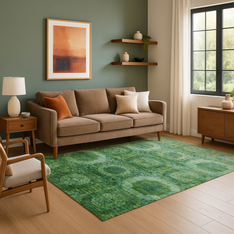 Premium Machine Washable Mayfield AMF1944 Panels Rug, Rectangle 10' x 14'