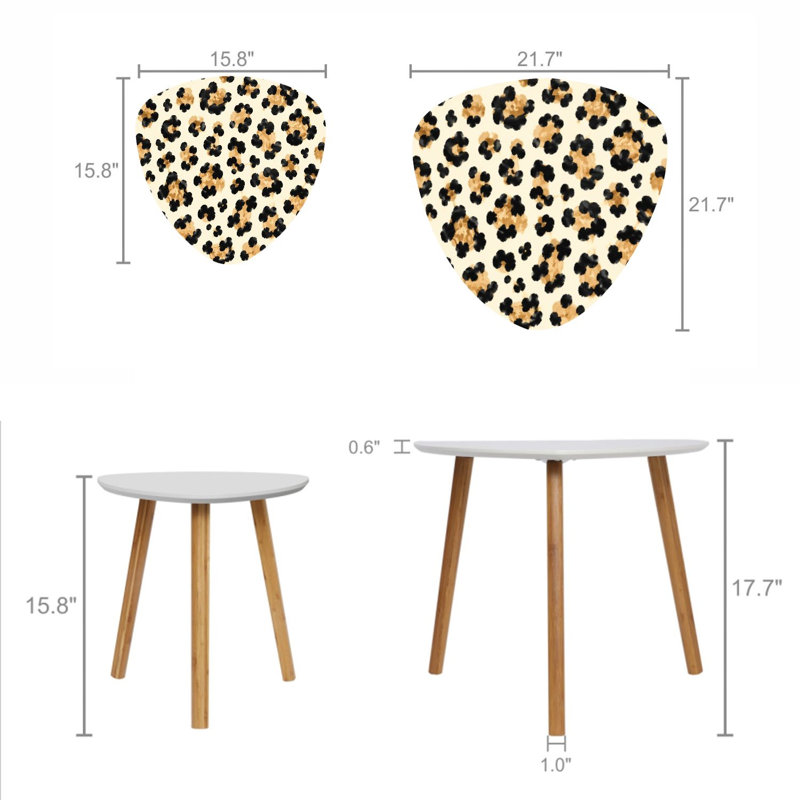 Ensemble de 2 tables basses gigognes Triangle