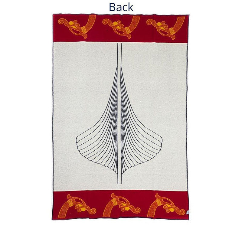 Laurie Jacobi Dragon Ship Wool Throw Blanket