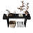 60Inches Rustic Farmhouse Console Table , Distressed Wood Finish Entryway Sofa Side Table For Living Room, Hallway, Black