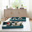 Fara Rectangular Tray Set Of 2, Marble Design, Cutout Handle, Blue Plastic-123774331
