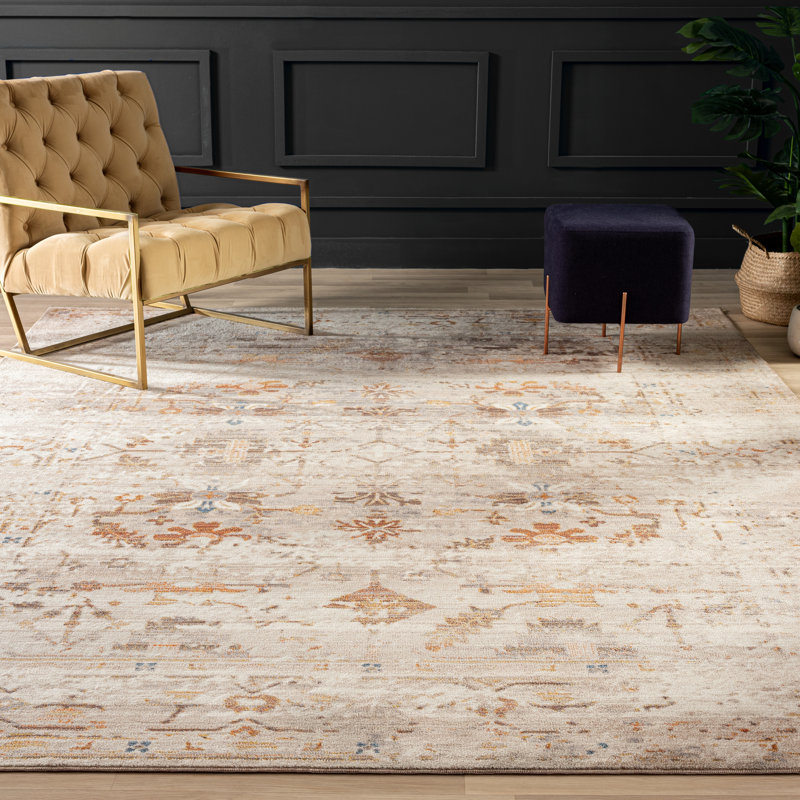 Mager Area Rug in Ivory/Beige, Runner 2'6" x 10'