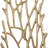 Gold Aluminum Metal Coral Inspired Home Wall Decor, Set of 2 11"W, 33"H-222709034