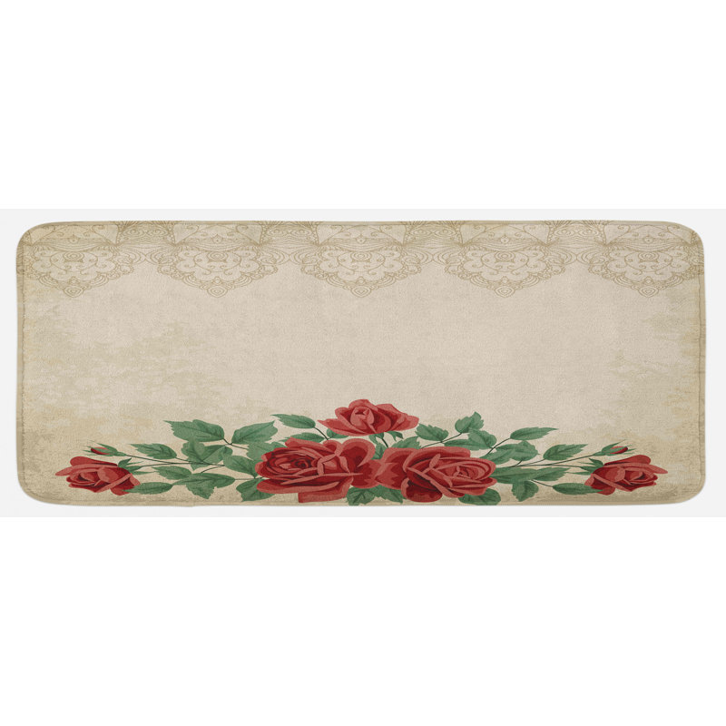 Tapis de cuisine shabby flore
