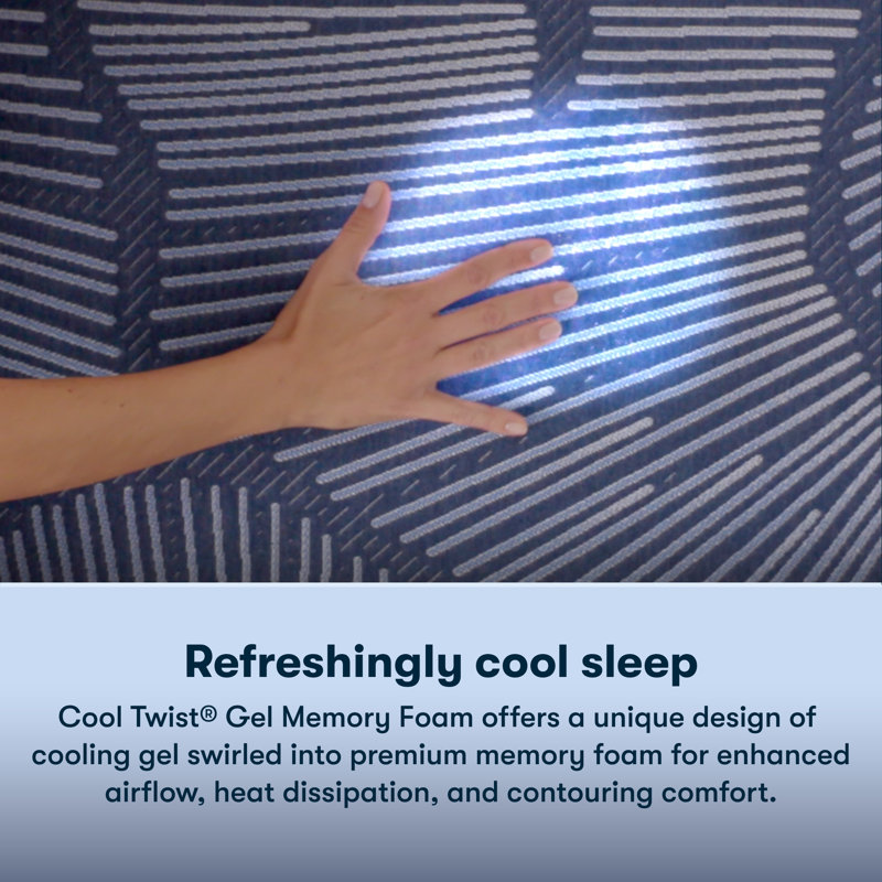 Full Size Blue Hybrid Mattress with Gel Memory Foam and Pocketed Coils