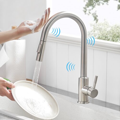 WANFAN Pull Down Touch Kitchen Faucet & Reviews | Wayfair