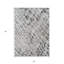 Tapis extérieur lavable abstrait gris anthracite et gris anthracite 3 pi x 5 pi