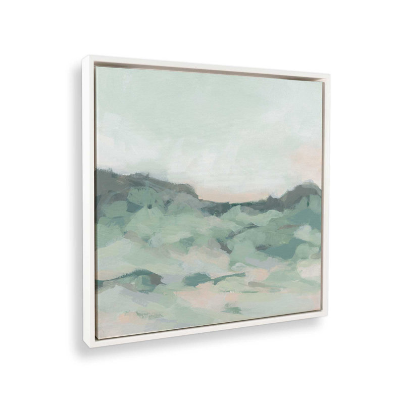 Rolling Verdant Landscape I Canvas Print, Opaque White Floater Framed, 24.75" H x 24.75" W x 1.75" D