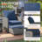 Eudy  Rattan 2 Person Patio Conversation Set PE Wicker with Ottomans-342226250-342831958
