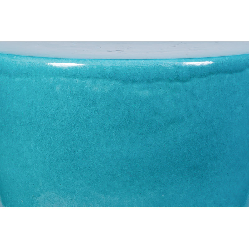Bowness Outdoor Round Side Table, Aquamarine Gloss