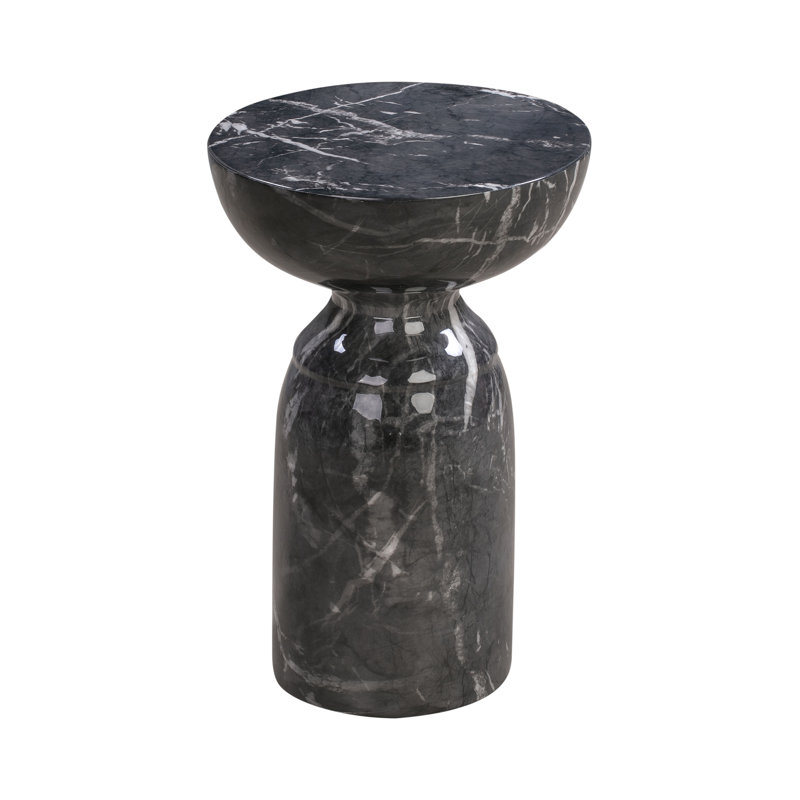 End Table, Black Marble