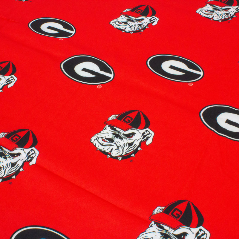 Georgia Bulldogs Red Cotton Fitted Table Cover