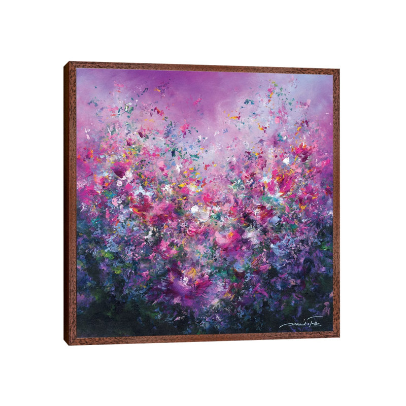 Spring Symphony by Jaanika Talts - Painting on Canvas, Classic Brown Wood Framed Canvas, 66.04 cm H x 66.04 cm W