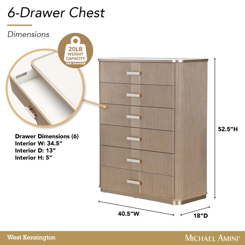 West Kensington Highboy Chest, Tan
