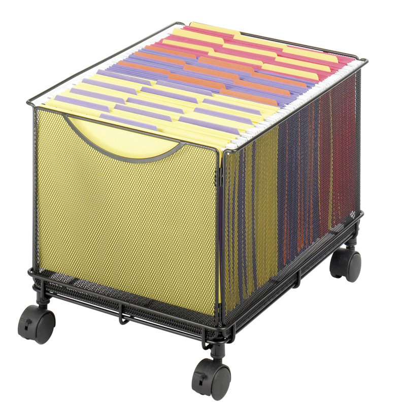 Onyx Mesh Mobile File Cart Cube