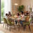 Modern Dining Chairs Faux Leather Upholstered Kitchen Chairs Side Chair With Metal Legs-453452156