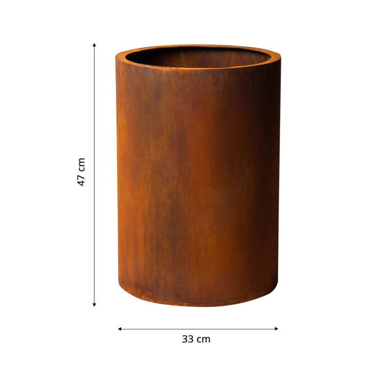 Metal Pot Planter, 47cm H x 33cm W x 33cm D