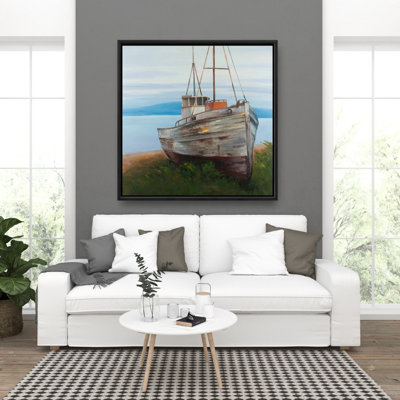 "Vieux bateau abandonné" sur toile