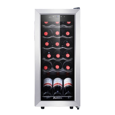 Kalamera 13.6'' W Freestanding 1.8 Cubic Feet Beverage Cooler with Wine Storage