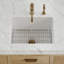 Whitehaus Collection Undermount Single Bowl Fireclay Kitchen Sink with Stainless Steel Grid-704333037