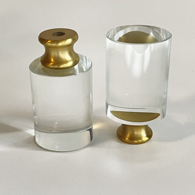 Faîteau de lampe cylindrique en cristal