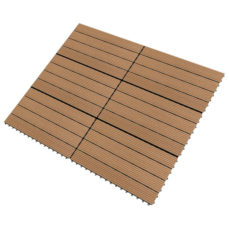 Carrelage de terrasse VidaXL WPC, Noir