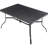 6 - Person Outdoor Dining Table With Powder Coated Steel Slat Top, 2.16" Umbrella Hole, Slip Pads, E Coating Frame, For Poolside, Backyard, Garden Relaxation In All Weather Black, Ideal Backyard