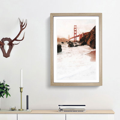 Golden Gate Bridge in San Francisco Abstract - Picture Frame Painting Print