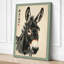 Donkey in Ink Japandi - Wrapped Canvas-1615443938-1615443941