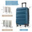 Ensemble de valises Hardshell en ABS, valise à carreaux de 24 pouces avec roues pivotantes, bagage de voyage léger avec 2 cubes d'emballage pour hommes et femmes