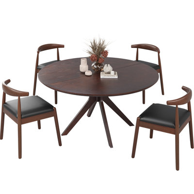 Solid Wood Round Dining Kitchen Table