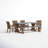 Fleur 74" Rectangular 7 - Person Dining Set with Cushions