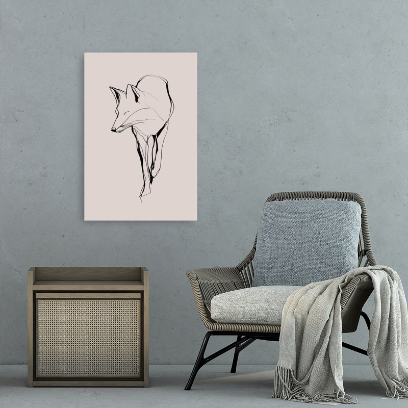 Renard n ° 02 abstrait, minimaliste, renard, nature, faune, impression murale, 36" H x 24" W