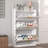 Molinar Narrow Shoe Cabinet With 3 Flip-up Drawers Large Storage With Adjustable Shelves Side Cabinet Freestanding Shoe Organizer Rack Keys Hook For Entryway, Hallway, White-1348140331