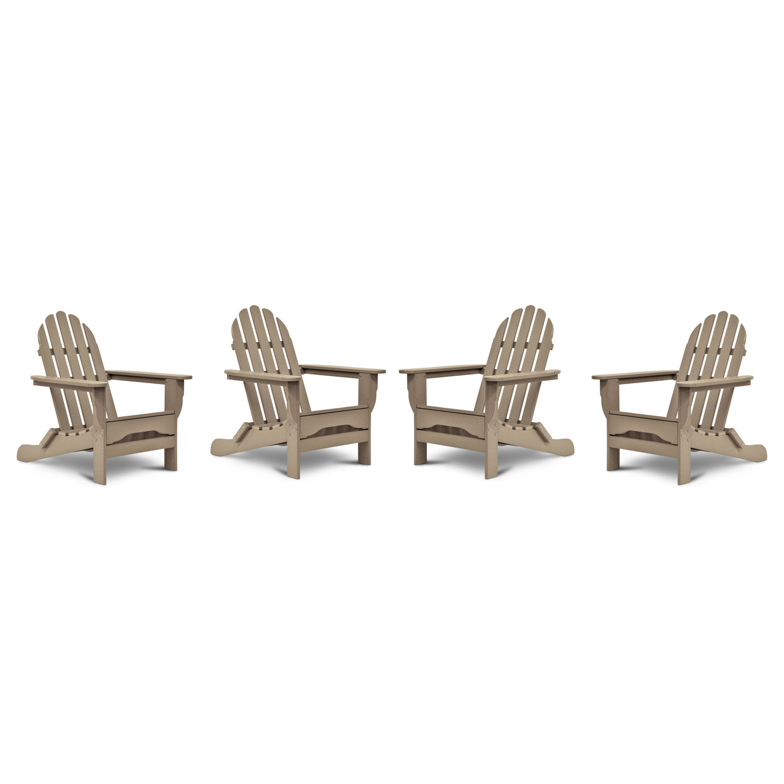 Brunt Outdoor Adirondack Set, Weathered Wood