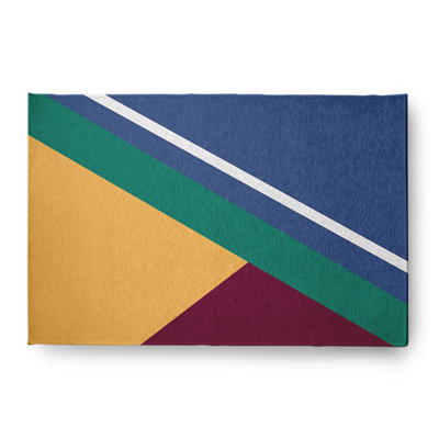 Tapis en chenille moderne et contemporain Bold Shapes-CRGN1467BL40