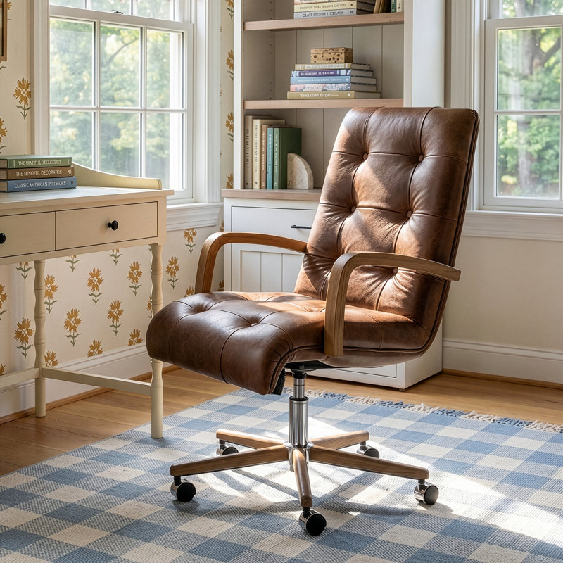 Birch Lane™ Evansburg Genuine Leather Task Chair