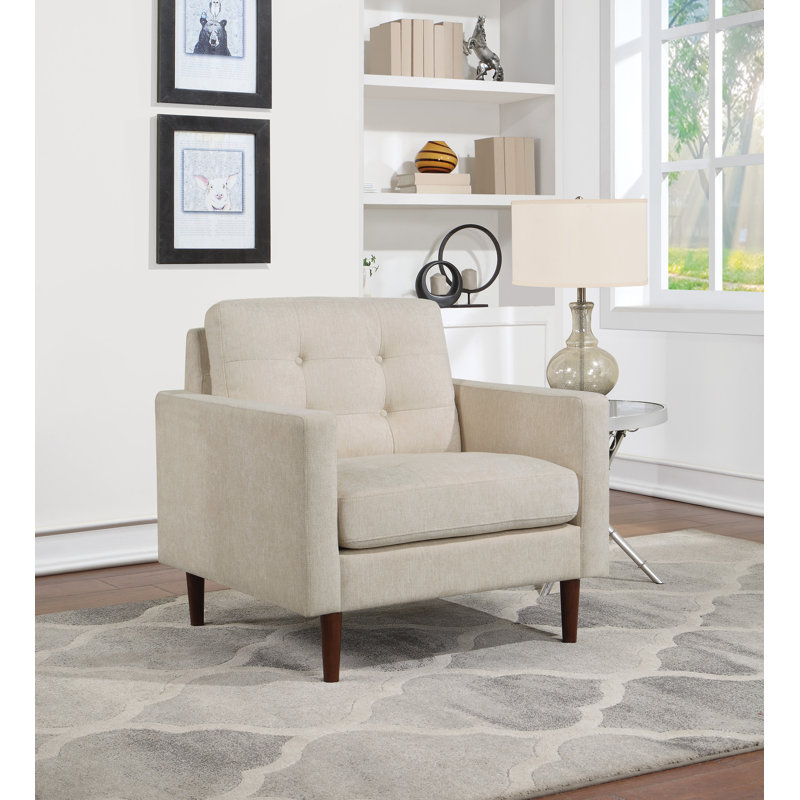 Chaise Mid-Century Grayburn, Crème