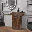 Station de beauté moderne verrouillable, coiffeuse coiffante, petite armoire