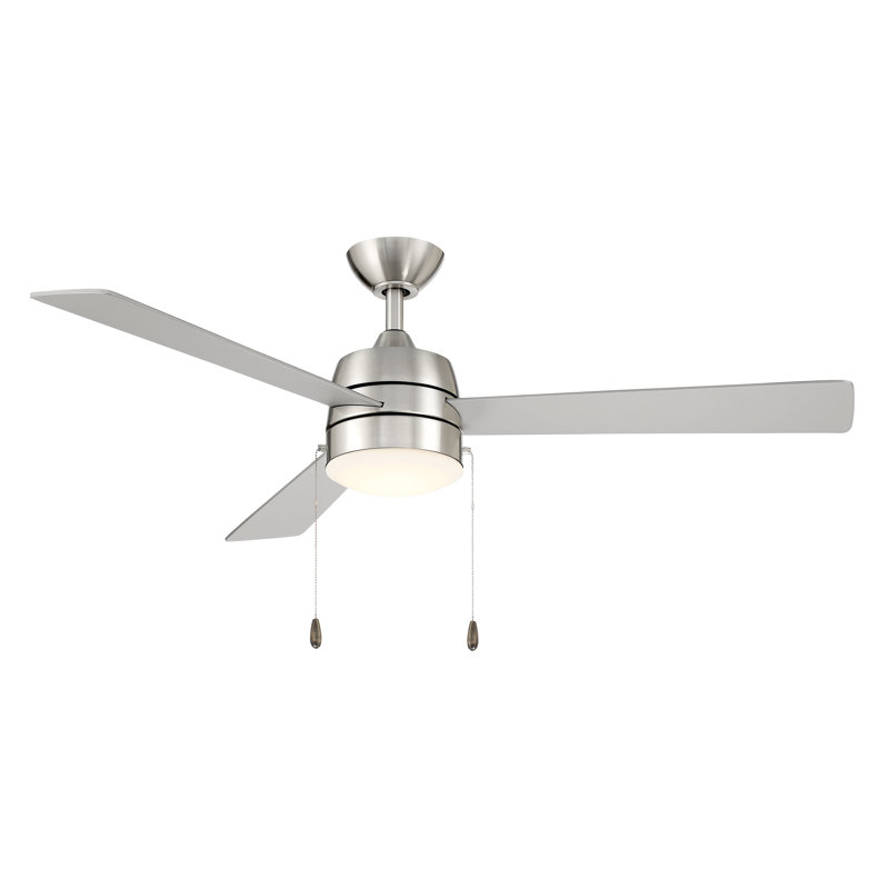 Nolan 52'' Ceiling Fan with LED Lights, Silver