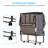 Folding Bed with 5" Foam Mattress, Headboard & Metal Frame
