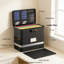 Fireproof File Box 12.2''X6''x10.2'' Black Document Storage Organizer With Lock Collapsible Reflective Strip