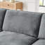 Canapés modulaires, convertible en L moderne à 4 places avec repose-pieds avec rangement, gris ardoise, pour le salon | Gris | Mousse