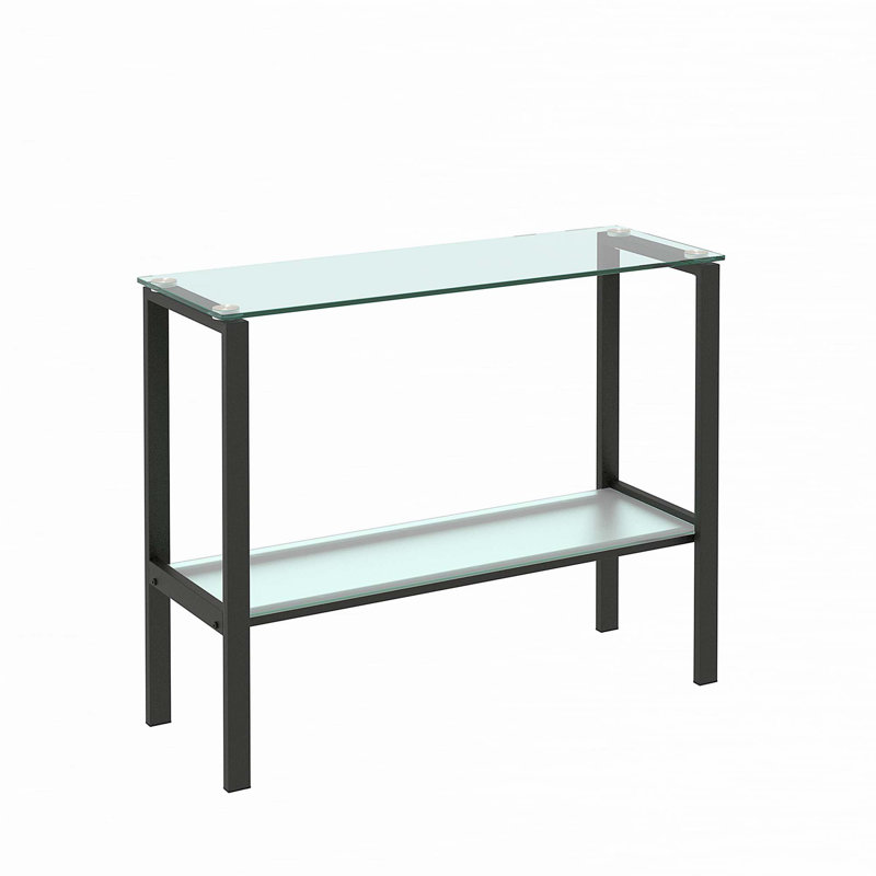 Amiin 39.37'' Glass Top Console Table
