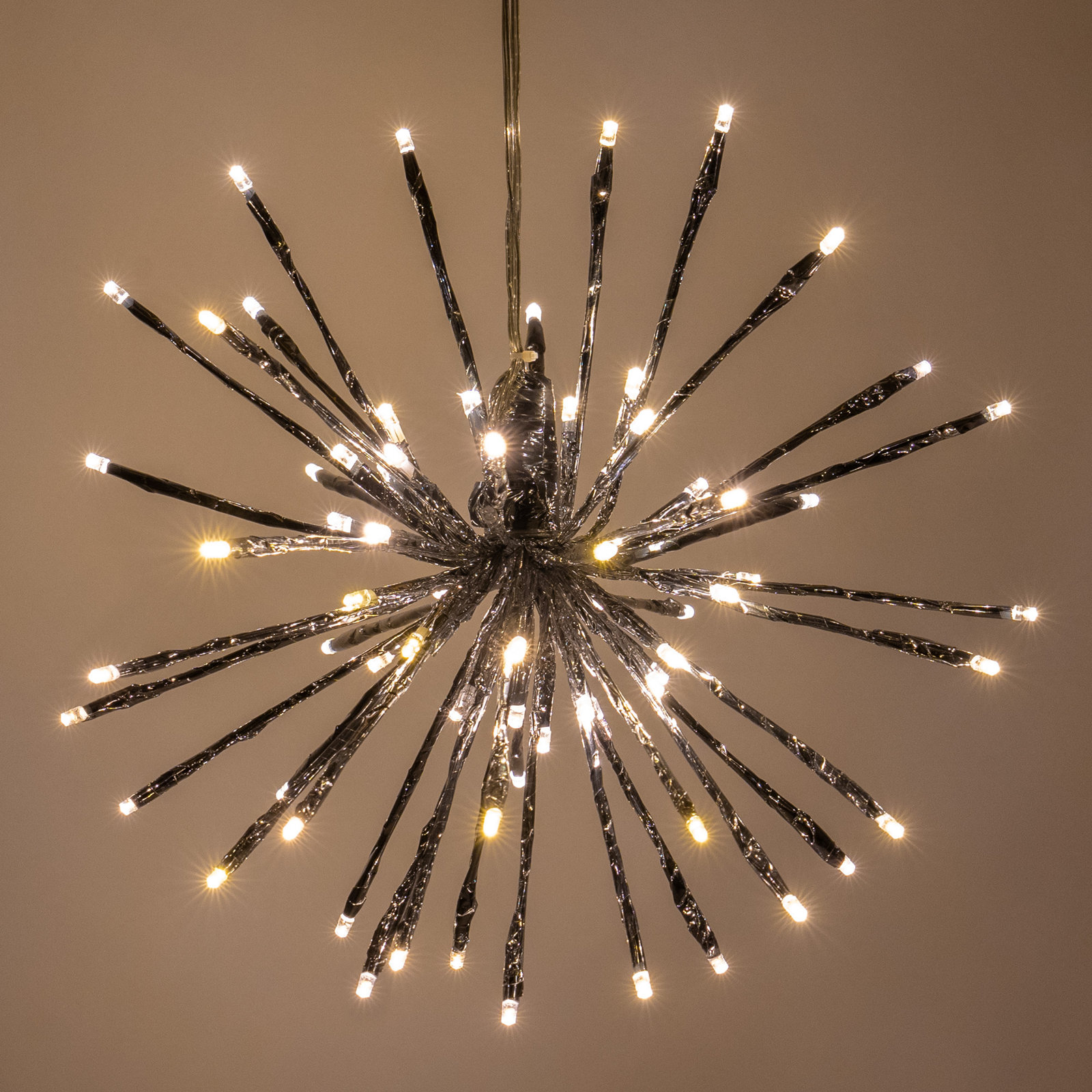 Starburst LED Twinkle Lighted Branch, 12", Silver/Warm White