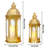 Set of 2 Outdoor Candle Lanterns 22"&17" H Decorative Vintage Metal -1796697091