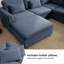 Canapé modulaire rembourré 6 pièces avec repose-pieds 6 pièces-1234479038